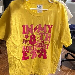 🌈4/$25🌈 Yellow 8th Birthday Swiftie Kids T-Shirt